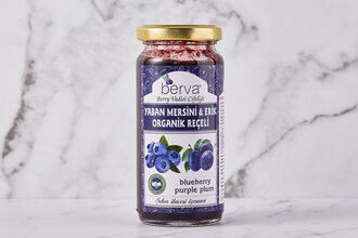 Berva Organik Yaban Mersini ve Erik Reçeli 260 g