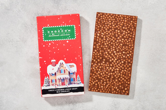 Choccom Sütlü Çikolata Zencefil, Tarçın & Buğday Patlaklı (El Yapımı) 75 g