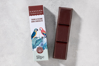 Choccom Bitter Çikolata Tahin Susam Dolgulu (El Yapımı) 50 g