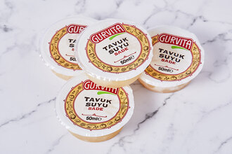 Gurvita Dondurulmuş Tavuk Suyu Sade 4 x 50 ml