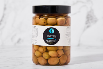 Mavras Yağlı Doğal Salamura Yeşil Kırma Zeytin 675 g