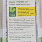 Osmanlı Bahçesi Ispanak Yetiştirme Seti
